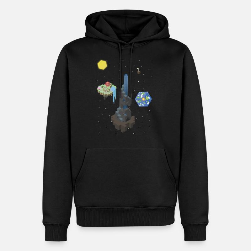 l'espace cubique - Sweat à capuche Premium bio Homme - noir