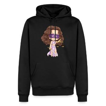 MOSBIES Waage Sternzeichen Horoskop Geschenk - Männer Premium Bio Hoodie - Schwarz - Vorne - Nico (187cm)