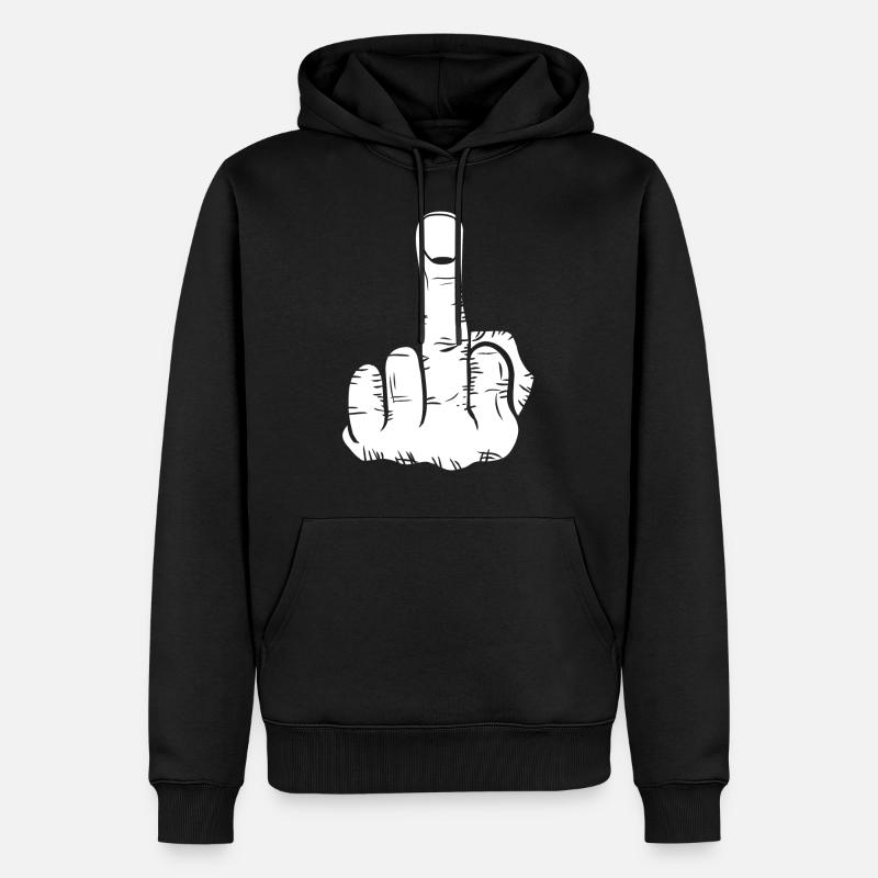 Mittelfinger! Geschenk - Männer Premium Bio Hoodie - Schwarz