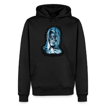 Sensenmann Kopf - Männer Premium Bio Hoodie - Schwarz - Vorne - Nico (187cm)