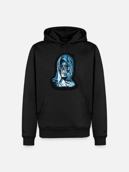 Grim Reaper Head - Men’s Premium Organic Hoodie - black