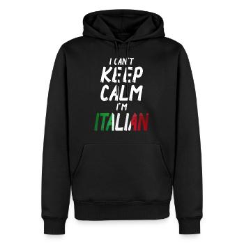 I can´t Keep Calm I´m Italian - Männer Premium Bio Hoodie - Schwarz - Vorne - Nico (187cm)