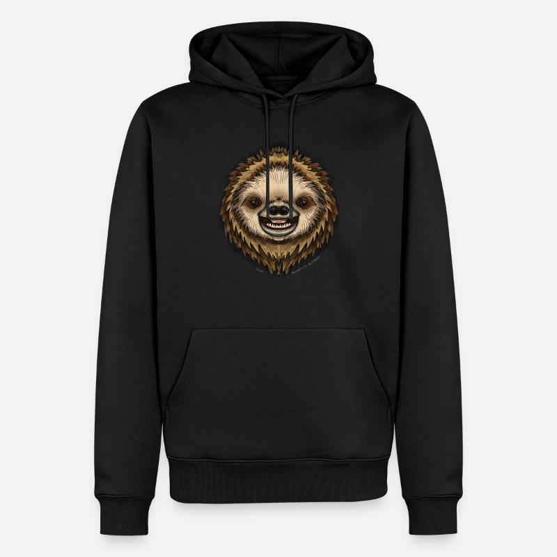 Simon Sloth par Jon Ball - Sweat à capuche Premium bio Homme - noir