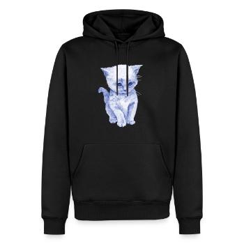 Schmuse Katze - Männer Premium Bio Hoodie - Schwarz - Vorne - Nico (187cm)