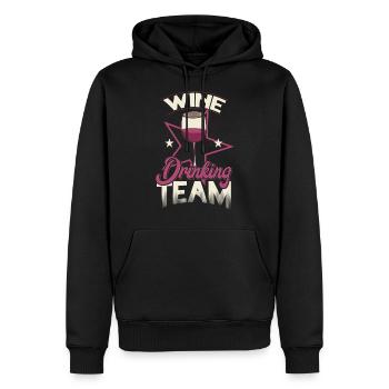 Wine Driking Team - Wein Wine Lover - Sweat à capuche Premium bio Homme - noir - Devant - Nico (187cm)