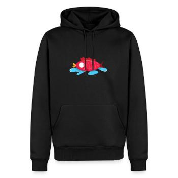 Fisch ohne wasser - Männer Premium Bio Hoodie - Schwarz - Vorne - Nico (187cm)