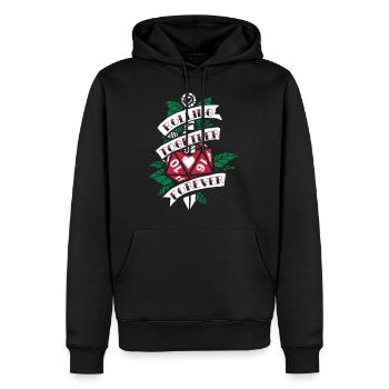Jeu de rôle Mariage - Sweat à capuche Premium bio Homme - noir - Devant - Nico (187cm)