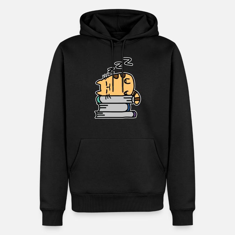 Chat dormant - Sweat à capuche Premium bio Homme - noir