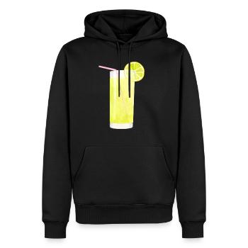 Limonade - Männer Premium Bio Hoodie - Schwarz - Vorne - Nico (187cm)