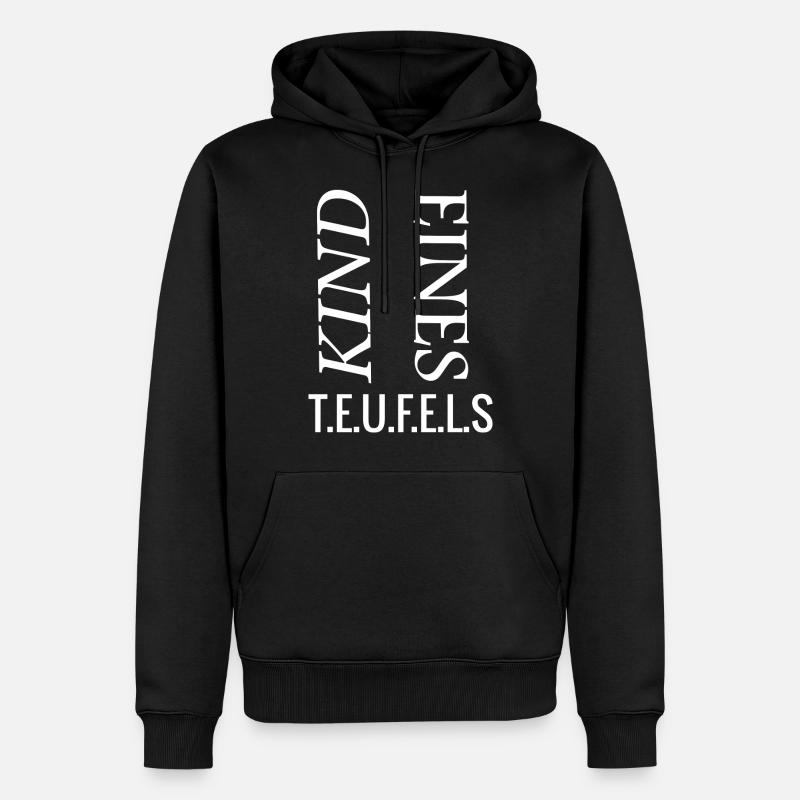 Kind eines Teufels - Männer Premium Bio Hoodie - Schwarz