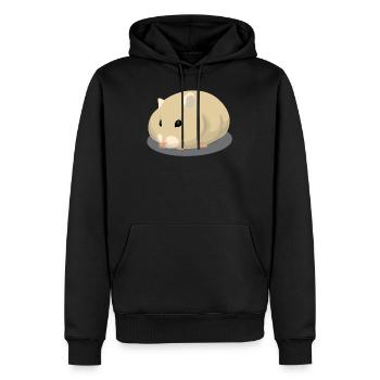 Cute light-brown hamster - Men’s Premium Organic Hoodie - black - Front - Nico (187cm)