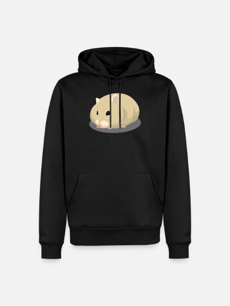 Cute light-brown hamster - Men’s Premium Organic Hoodie - black