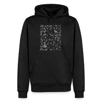 Science Physics Math Chemistry Biology Astro - Men’s Premium Organic Hoodie - black - Front - Nico (187cm)