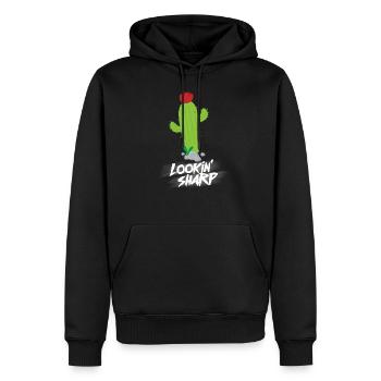 Funny cactus humor plant joke gift idea - Men’s Premium Organic Hoodie - black - Front - Nico (187cm)