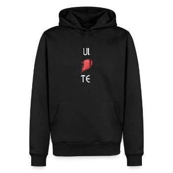 ULTE Cute Soulmates Valentinstag 2020 Partner - Männer Premium Bio Hoodie - Schwarz - Vorne - Nico (187cm)