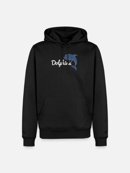 dauphin - Sweat à capuche Premium bio Homme - noir