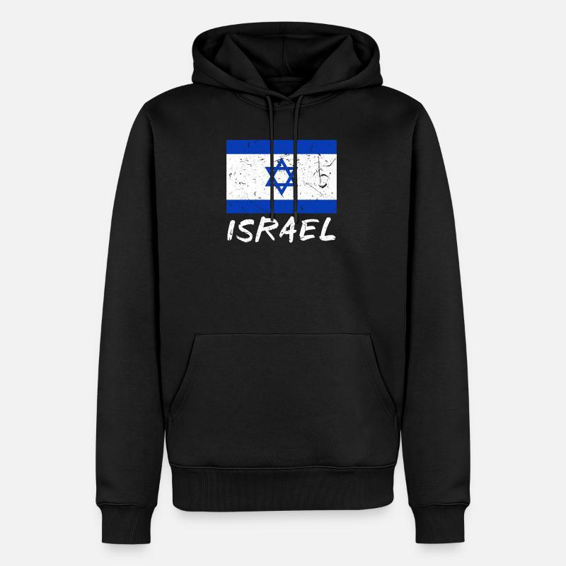 Israël - Sweat à capuche Premium bio Homme - noir