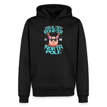 Le plus cool des rennes au pôle Nord - Sweat à capuche Premium bio Homme - noir - Devant - Nico (187cm)