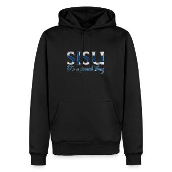 Finland Fin Sisu - Sweat à capuche Premium bio Homme - noir - Devant - Nico (187cm)