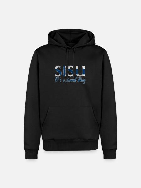 Finland Fin Sisu - Men’s Premium Organic Hoodie - black
