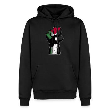 Palästina Faust Flagge - Männer Premium Bio Hoodie - Schwarz - Vorne - Nico (187cm)