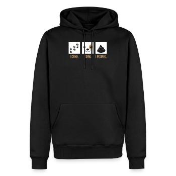 Ich kam ich sah ich kackte lustiges Welpenhaus-Training - Männer Premium Bio Hoodie - Schwarz - Vorne - Nico (187cm)