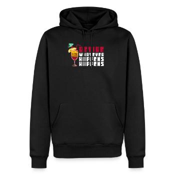 Rente Entspannung Cocktail - Männer Premium Bio Hoodie - Schwarz - Vorne - Nico (187cm)