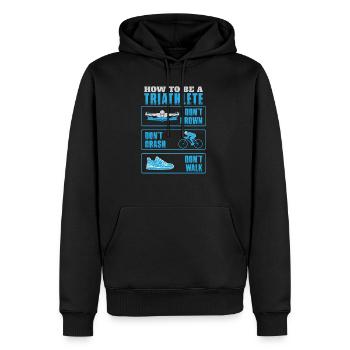 Triathlon - Men’s Premium Organic Hoodie - black - Front - Nico (187cm)