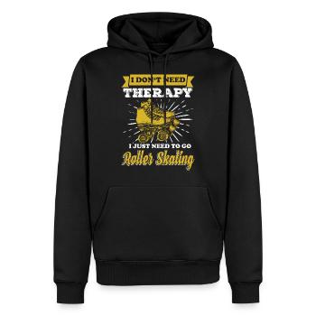 Rollschuhe Rollschuhlaufen - Männer Premium Bio Hoodie - Schwarz - Vorne - Nico (187cm)