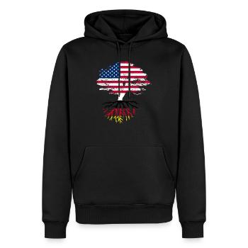 Coeur de l'Amérique cadeau Allemagne de racines - Sweat à capuche Premium bio Homme - noir - Devant - Nico (187cm)