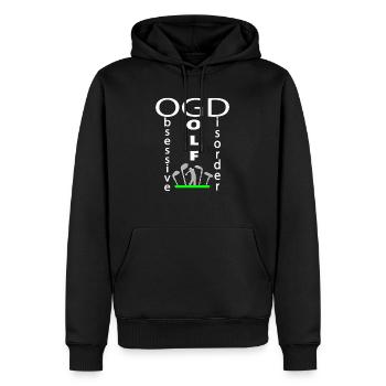 Hilarious Golf Geschenk Design OGD Obessive Golf - Männer Premium Bio Hoodie - Schwarz - Vorne - Nico (187cm)