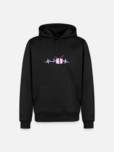 Drum pulse - Men’s Premium Organic Hoodie - black