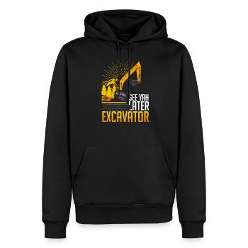 Bagger - Männer Premium Bio Hoodie - Schwarz - Vorne - Nico (187cm)