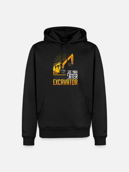 excavator - Men’s Premium Organic Hoodie - black