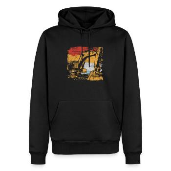 Bagger - Männer Premium Bio Hoodie - Schwarz - Vorne - Nico (187cm)