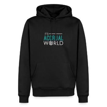 C'est Accrual World Funny Accounting & Accountant - Sweat à capuche Premium bio Homme - noir - Devant - Nico (187cm)