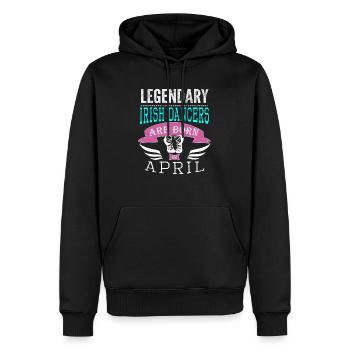 Legendäre irische Tänzer werden im April geboren - Männer Premium Bio Hoodie - Schwarz - Vorne - Nico (187cm)