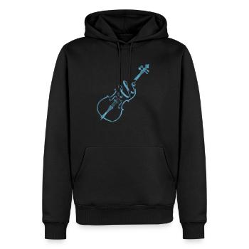 Cello composer - Men’s Premium Organic Hoodie - black - Front - Nico (187cm)