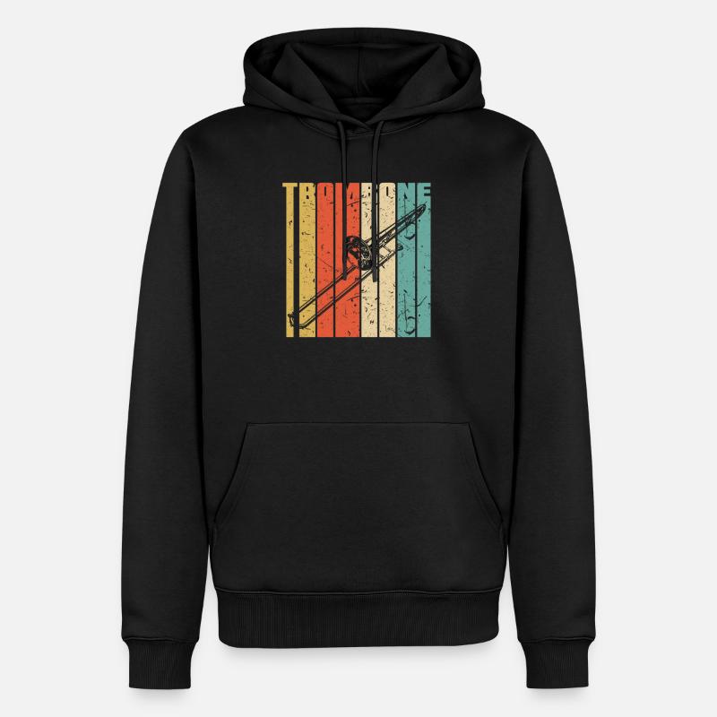 Trompette trompette - Sweat à capuche Premium bio Homme - noir