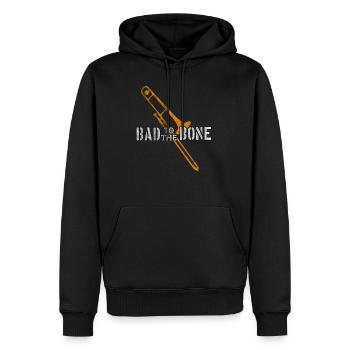 trombone - Men’s Premium Organic Hoodie - black - Front - Nico (187cm)