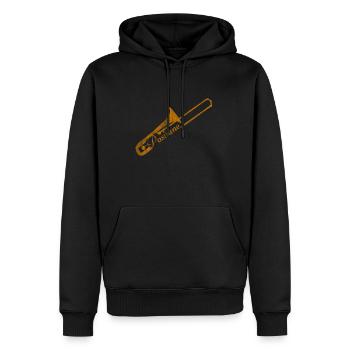 Trombone - Sweat à capuche Premium bio Homme - noir - Devant - Nico (187cm)