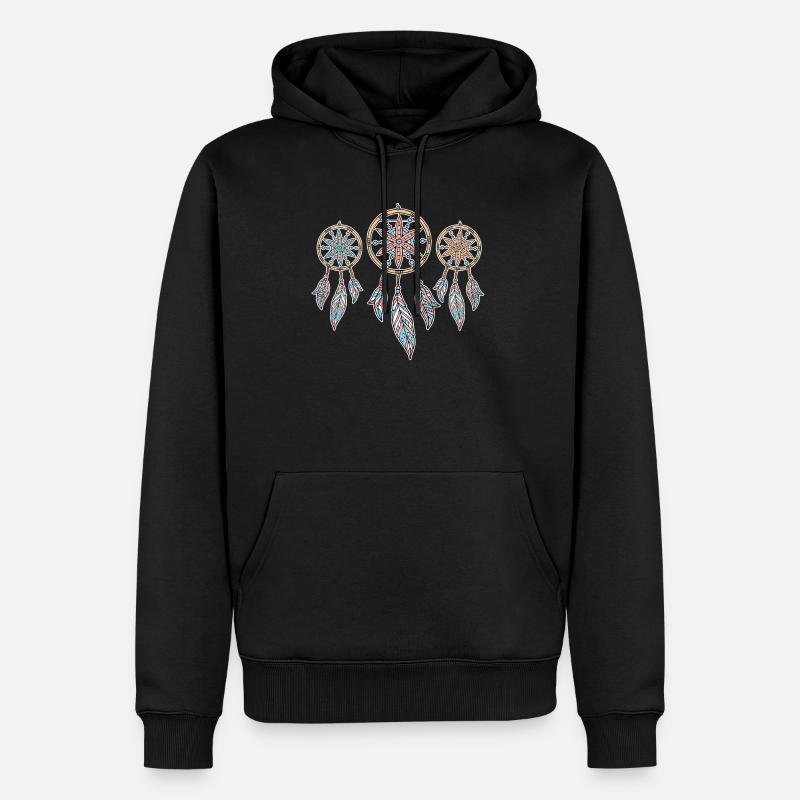Attrape-rêves - Sweat à capuche Premium bio Homme - noir
