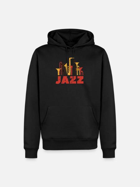 jazz - Men’s Premium Organic Hoodie - black
