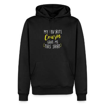 Lustig mein Lieblings Cousin Gave mich dieses Shirt - Männer Premium Bio Hoodie - Schwarz - Vorne - Nico (187cm)