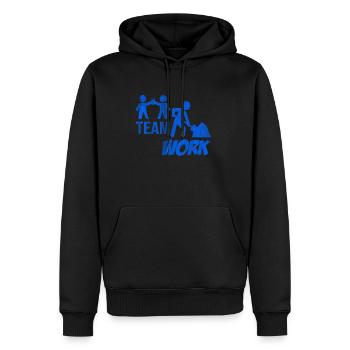Construction worker construction site teamwork - Men’s Premium Organic Hoodie - black - Front - Nico (187cm)