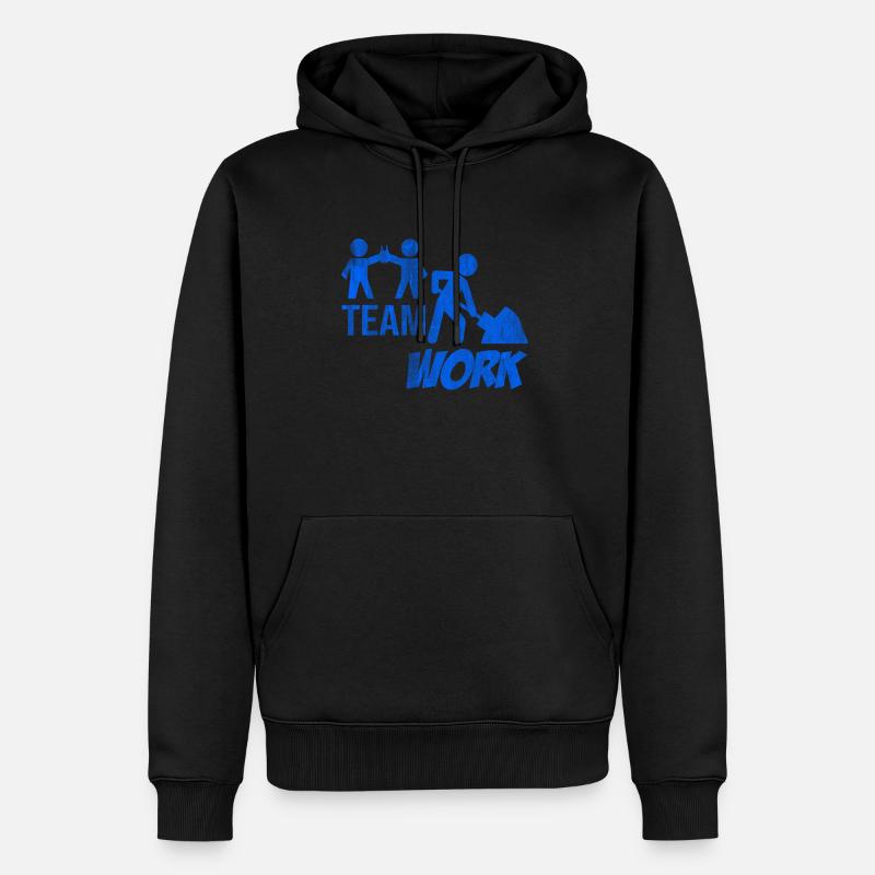 Bauarbeiter Baustelle Teamarbeit - Männer Premium Bio Hoodie - Schwarz