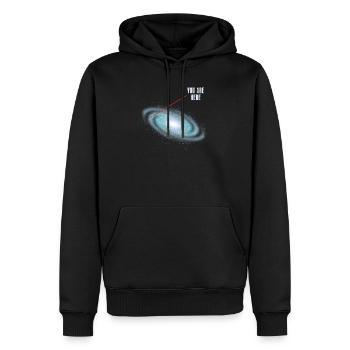 Astronomie Galaxie - Männer Premium Bio Hoodie - Schwarz - Vorne - Nico (187cm)