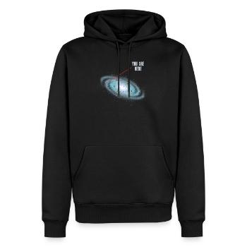 Système solaire astronomie - Sweat à capuche Premium bio Homme - noir - Devant - Nico (187cm)