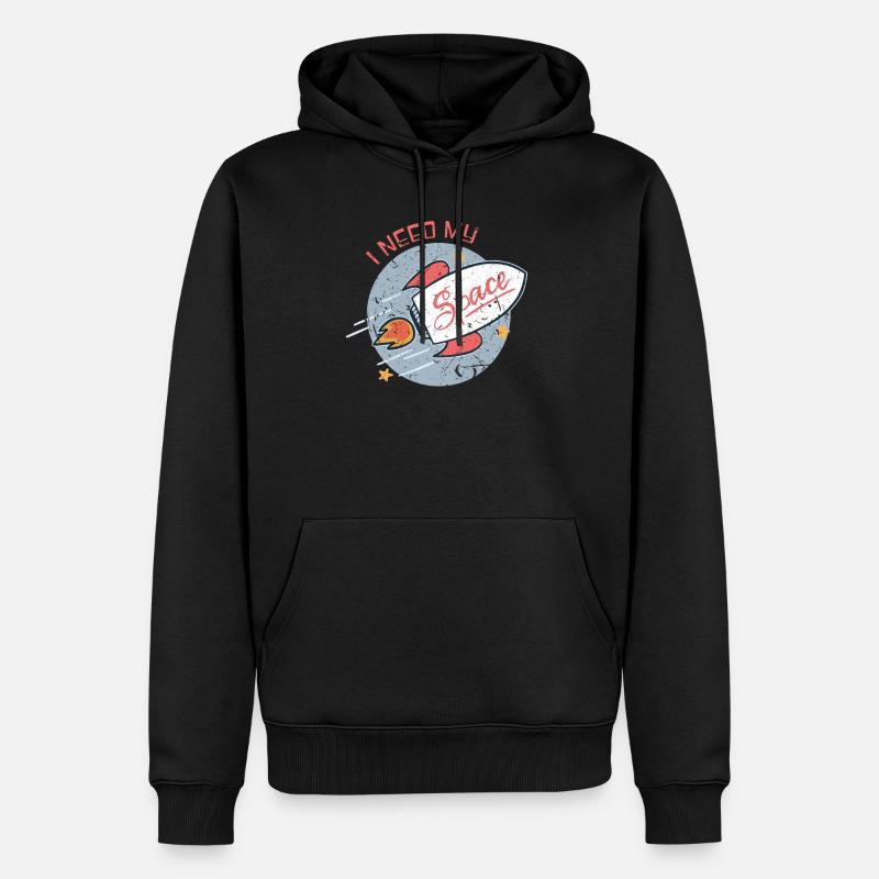 Fusée astronaute - Sweat à capuche Premium bio Homme - noir