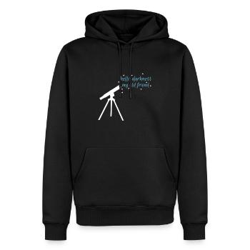 astronomie - Mannen Premium Bio hoodie - zwart - Voor - Nico (187cm)